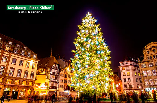 Grand sapin de Noël illuminé Place Kléber à Strasbourg, Alsace. Grand sapin de Noël illuminé Place Kléber à Strasbourg, Alsace.