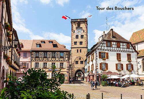 Tour des Bouchers, monument historique à visiter près du camping en Alsace.